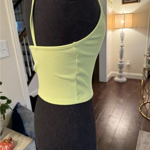 Lime Green Ribbed tank top - Picture 2 of 4